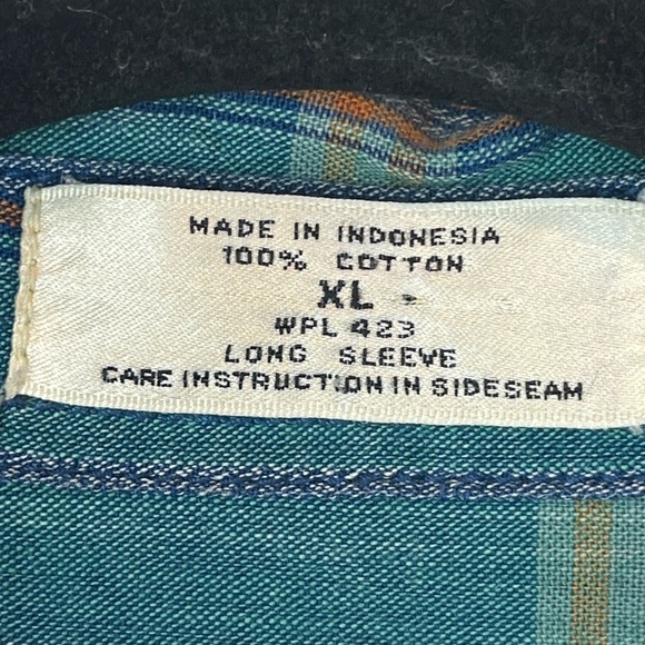 Vintage Mens Levis Plaid Button Down Shirt 90's Grunge - Picture 5 of 15